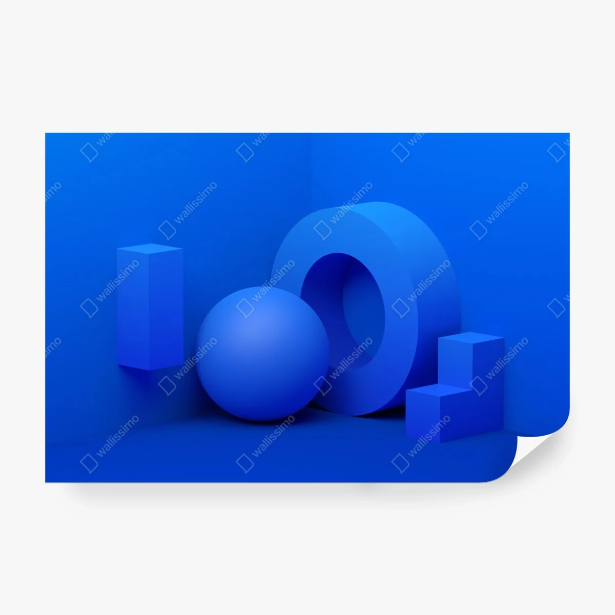 Fototapete blaue geometrische 3d-komposition – Wallnifity® Fototapete blaue geometrische 3d-komposition – Wallnifity®