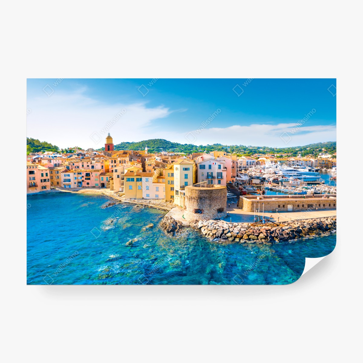 Fototapete sonniger Mittelmeerhafen – Wallnifity®