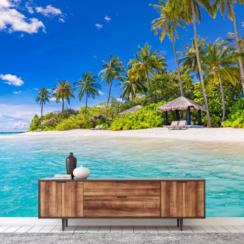 Fototapete tropischer türkisstrand – Wallnifity®
