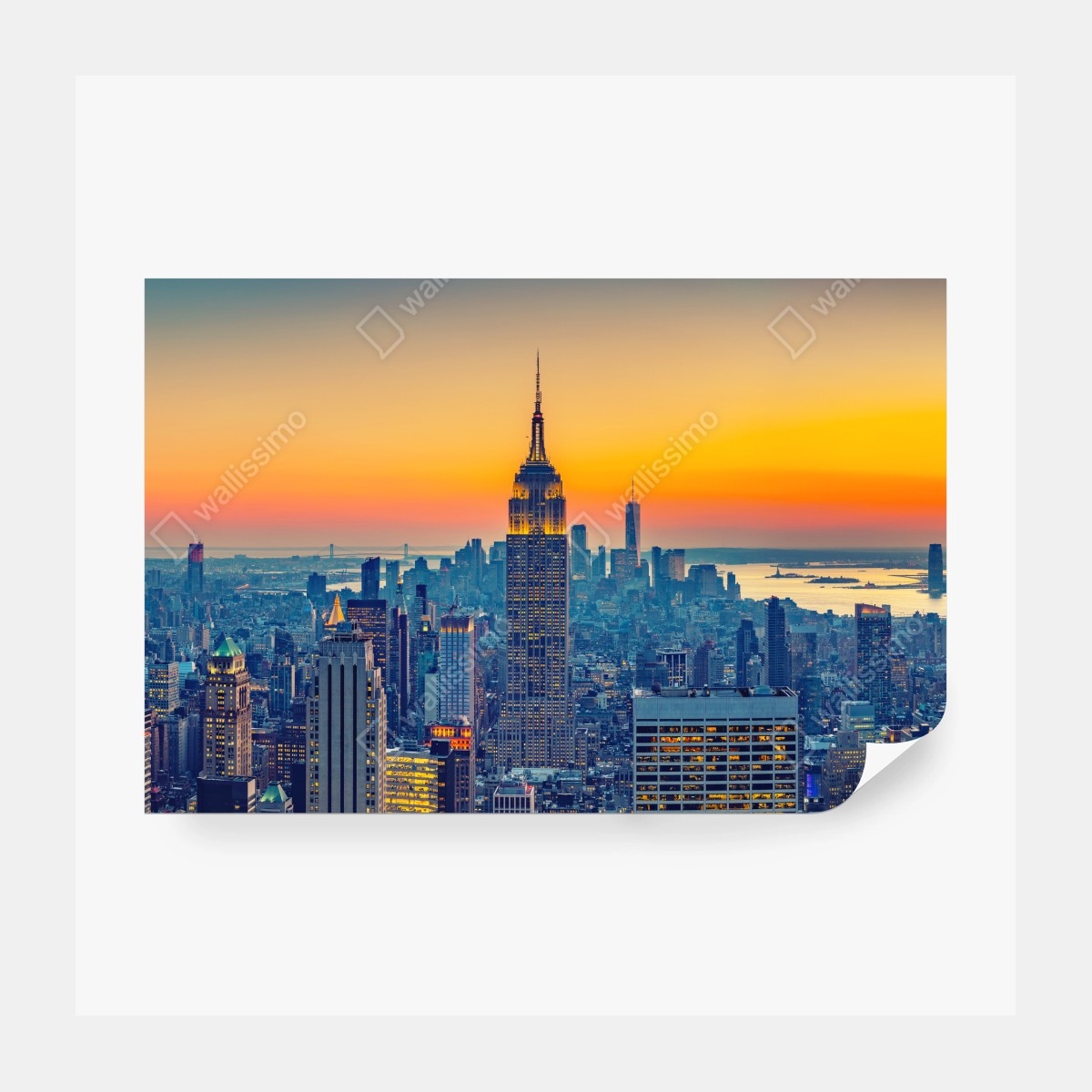 Fototapete sonnenuntergang über New York – Wallnifity®