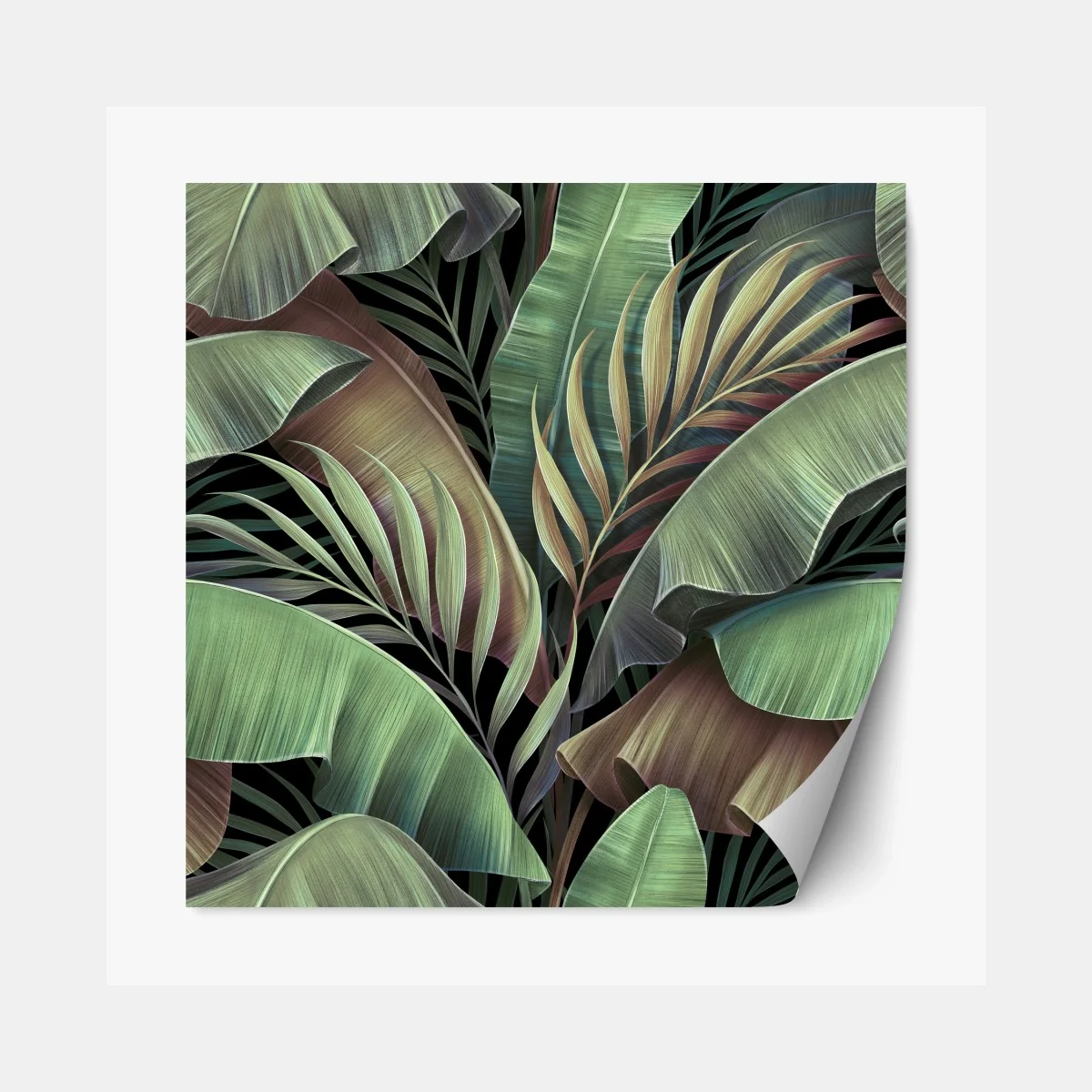 Repositionierbarer Aufkleber tropisches blättermuster – Wallnifity® Repositionierbarer Aufkleber tropisches blättermuster – Wallnifity®