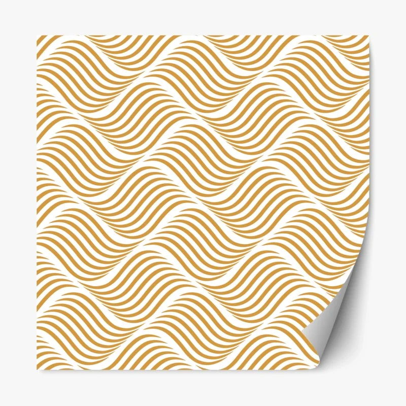Repositionierbarer Aufkleber goldenes wellenmuster wanddeko