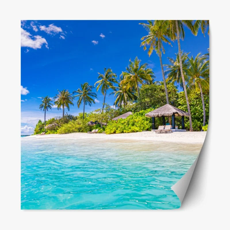 Repositionierbarer Aufkleber dunkelblaue marmor-abstraktion mit goldenen adern – Wallnifity®