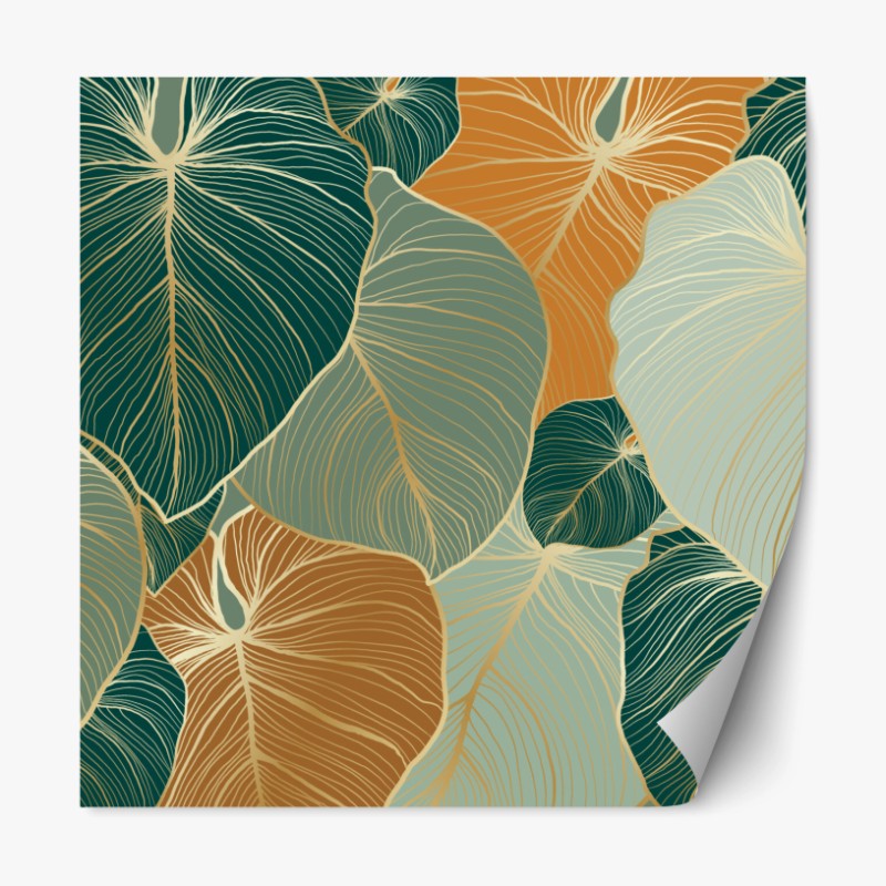 Repositionierbarer Aufkleber verspieltes waldmuster mit füchsen – Wallnifity®