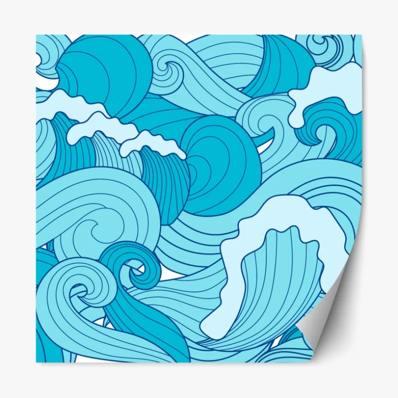 Repositionierbarer Aufkleber steg bei sonnenuntergang über ruhigem see – Wallnifity®