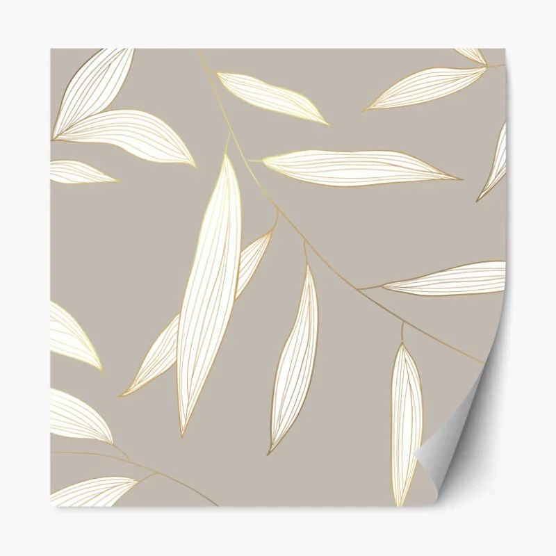 Repositionierbarer Aufkleber sonnenbeschienene wiese im abendlicht – Wallnifity®