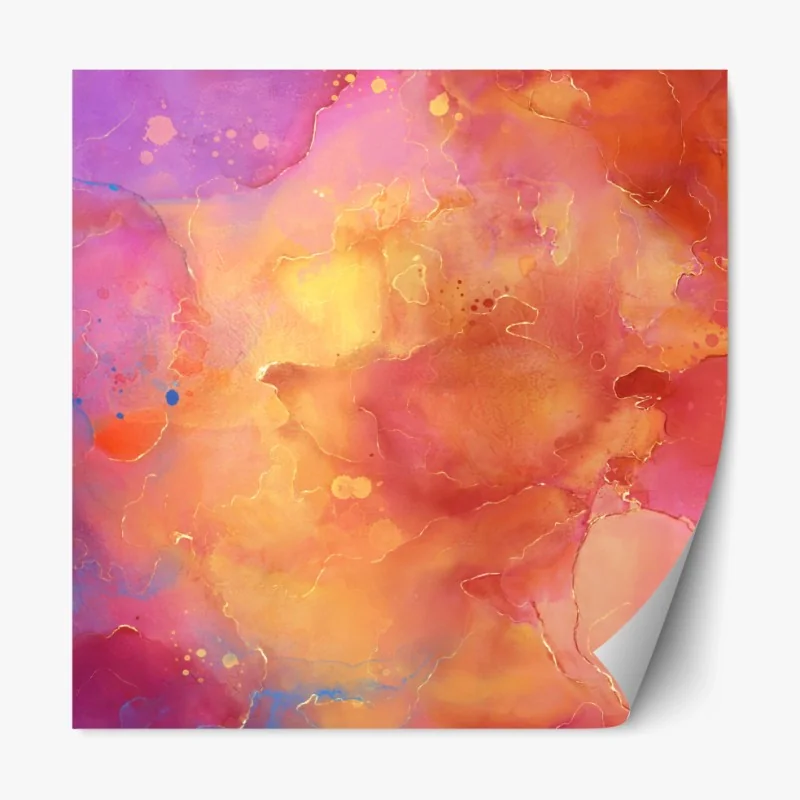 Repositionierbarer Aufkleber waldweg durch neblige kiefern – Wallnifity®