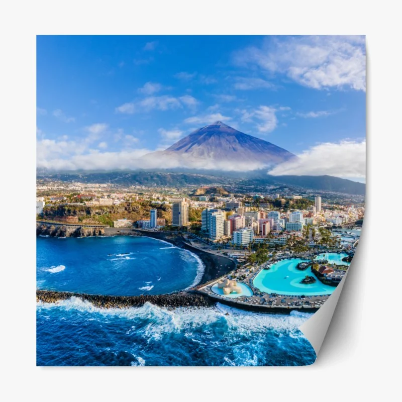 Repositionierbarer Aufkleber tropischer palmenstrand – Wallnifity®