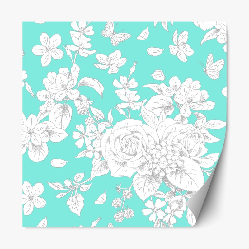 Repositionierbarer Aufkleber alpine spiegelung: ruhige berglandschaft – Wallnifity®