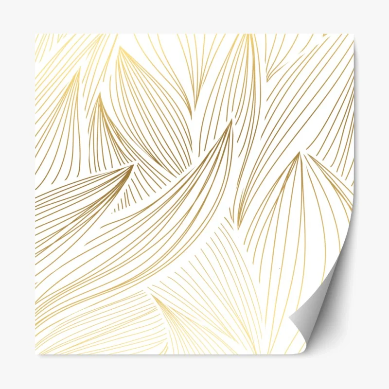 Repositionierbarer Aufkleber goldene blattlinien