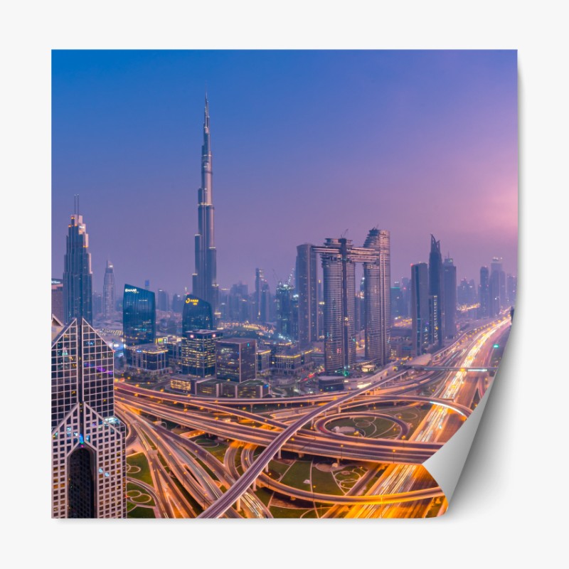 Repositionierbarer Aufkleber lebhaftes geometrisches blumenmuster – Wallnifity®