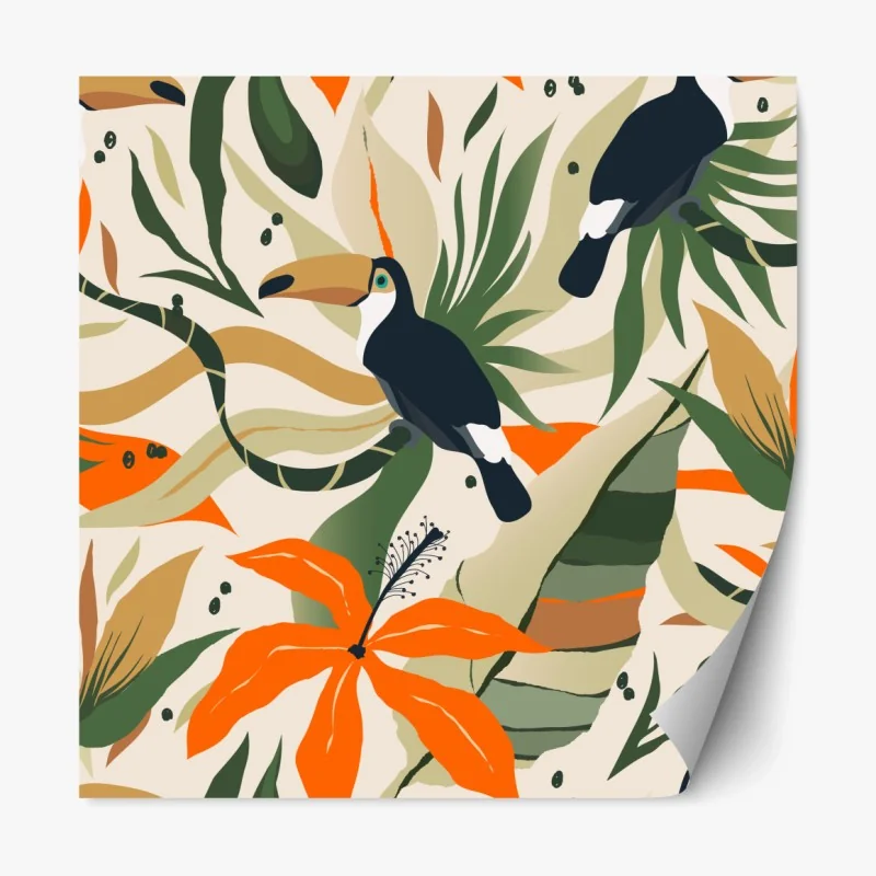 Repositionierbarer Aufkleber panorama von Neapel mit dem Vesuv – Wallnifity®