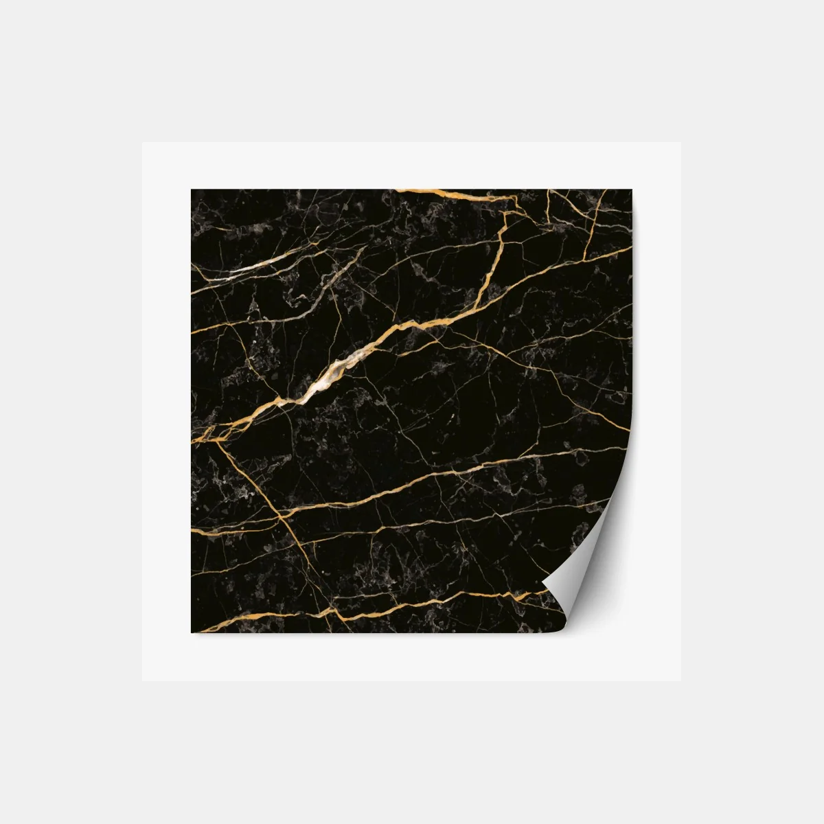 Repositionierbarer Aufkleber schwarzer marmor mit goldenen adern – Wallnifity® Repositionierbarer Aufkleber schwarzer marmor mit goldenen adern – Wallnifity®