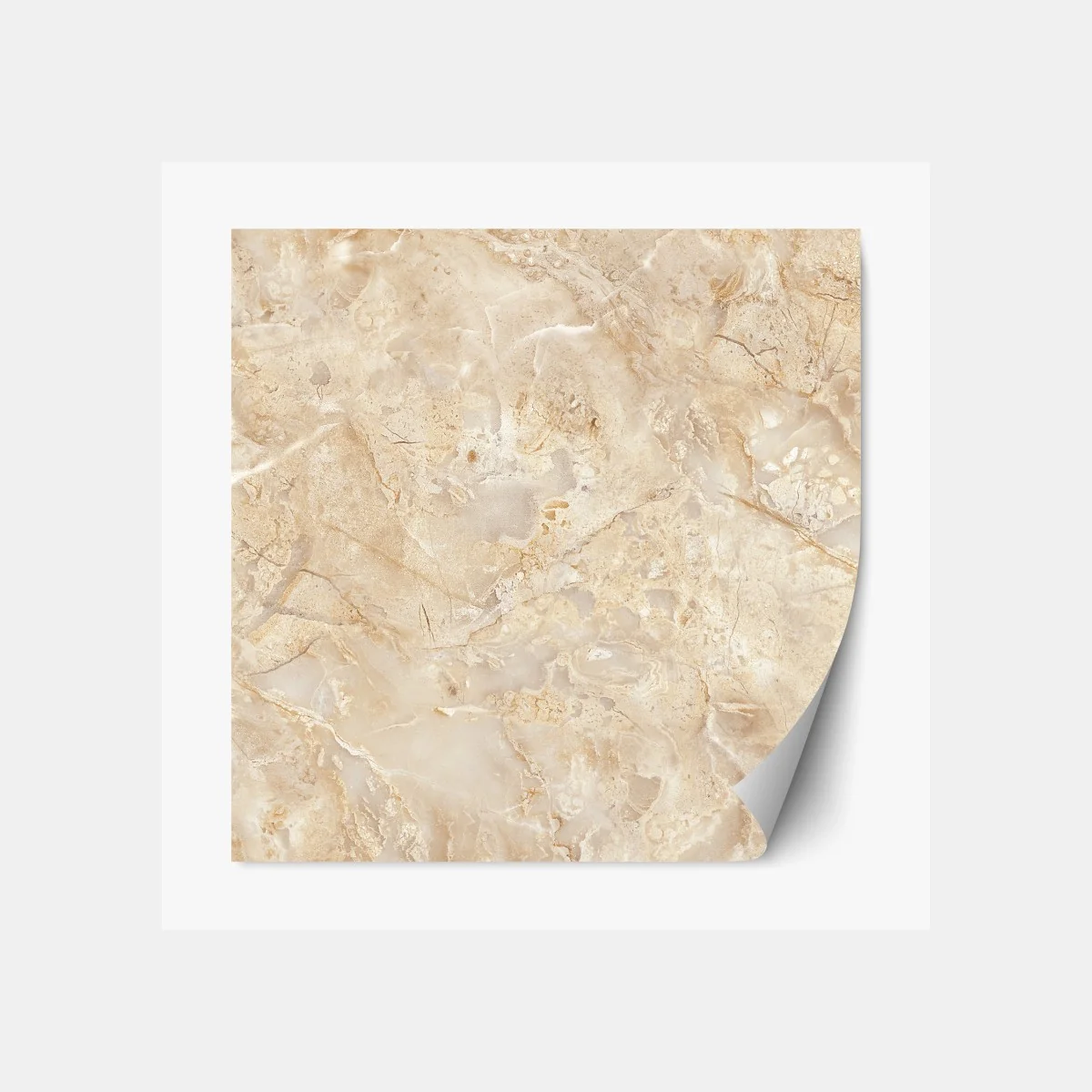 Repositionierbarer Aufkleber beige marmortextur mit natürlichen aderungen – Wallnifity®