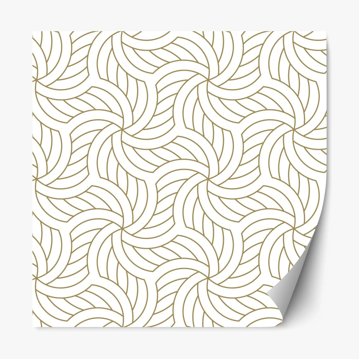 Repositionierbarer Aufkleber goldenes geometrisches wirbelmuster – Wallnifity® Repositionierbarer Aufkleber goldenes geometrisches wirbelmuster – Wallnifity®