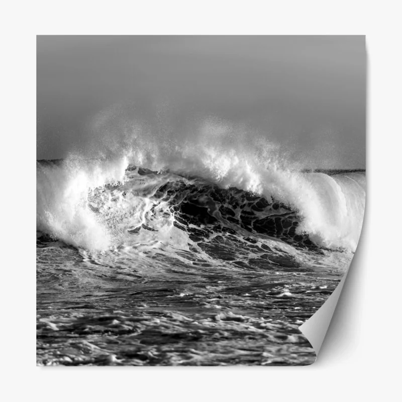 Repositionierbarer Aufkleber majestätischer schneebedeckter berggipfel – Wallnifity®