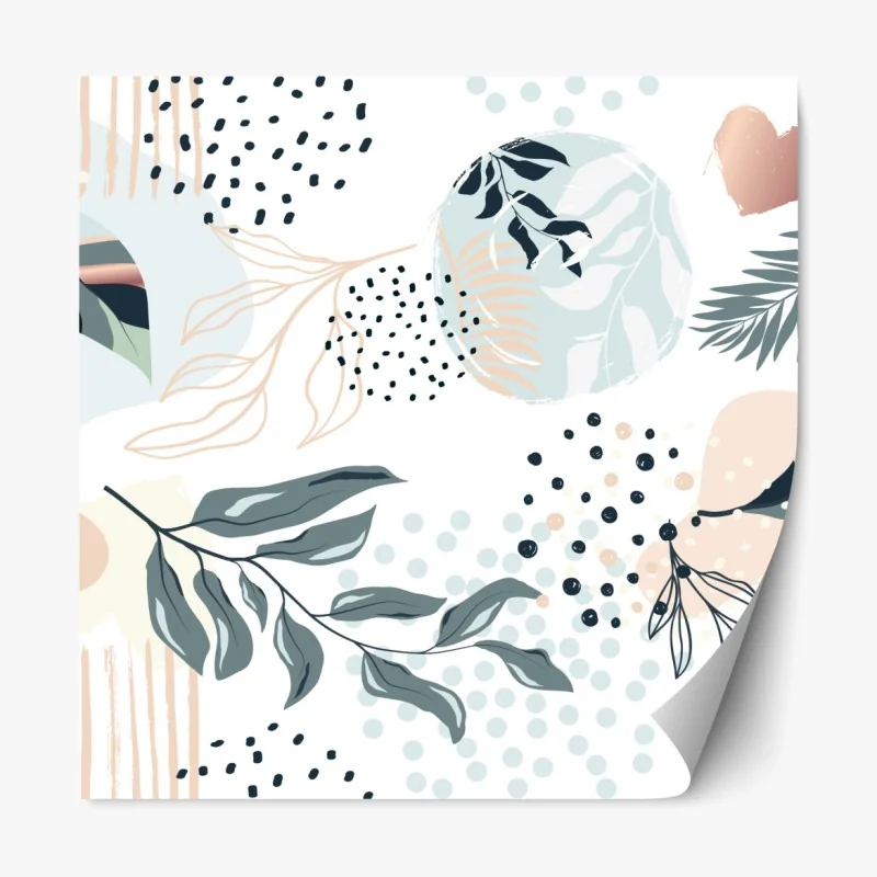 Repositionierbarer Aufkleber verspieltes party-muster mit menschen – Wallnifity®