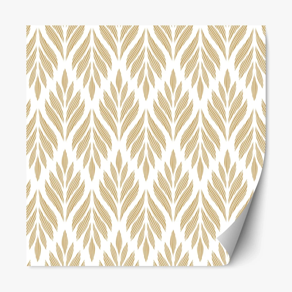 Repositionierbarer Aufkleber goldenes blattmuster nahtloses design – Wallnifity® Repositionierbarer Aufkleber goldenes blattmuster nahtloses design – Wallnifity®