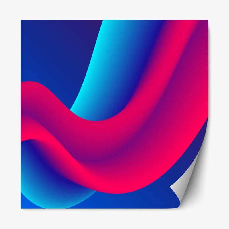 Repositionierbarer Aufkleber leuchtende fließende verlaufswellen