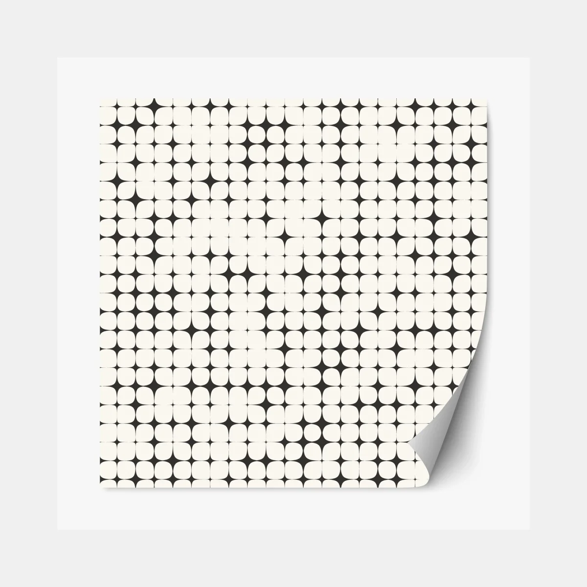 Repositionierbarer Aufkleber monochromes geometrisches punktmuster – Wallnifity® Repositionierbarer Aufkleber monochromes geometrisches punktmuster – Wallnifity®