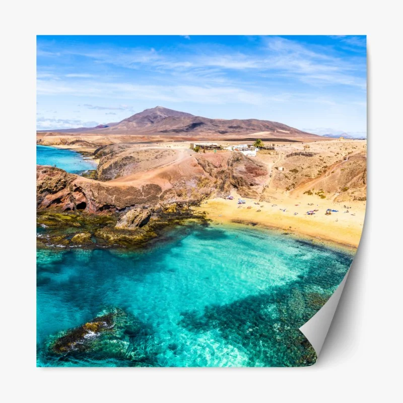 Repositionierbarer Aufkleber türkisbucht bei Papagayo