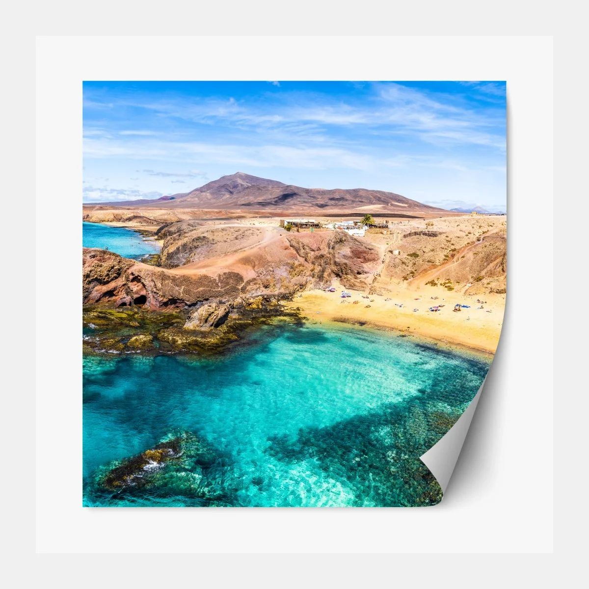 Repositionierbarer Aufkleber türkisbucht bei Papagayo – Wallnifity® Repositionierbarer Aufkleber türkisbucht bei Papagayo – Wallnifity®