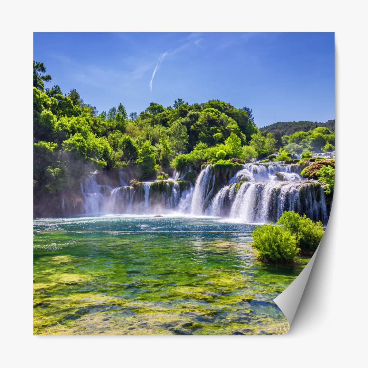 Repositionierbarer Aufkleber Skradinski Buk wasserfall im Krka Nationalpark – Wallnifity® Repositionierbarer Aufkleber Skradinski Buk wasserfall im Krka Nationalpark – Wallnifity®