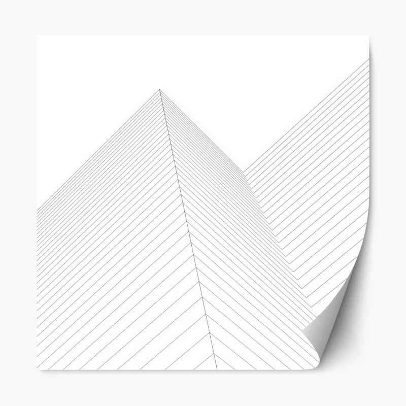 Repositionierbarer Aufkleber hohe berggipfel und ein sich windender weg – Wallnifity®