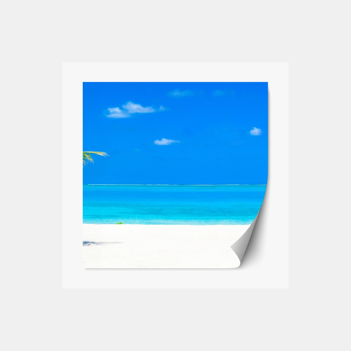 Repositionierbarer Aufkleber Malediven tropischer strand paradis – Wallnifity® Repositionierbarer Aufkleber Malediven tropischer strand paradis – Wallnifity®