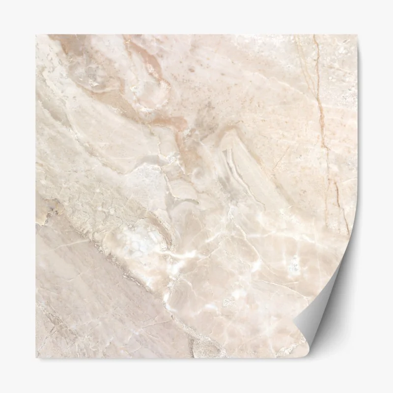 Repositionierbarer Aufkleber beige marmorstruktur