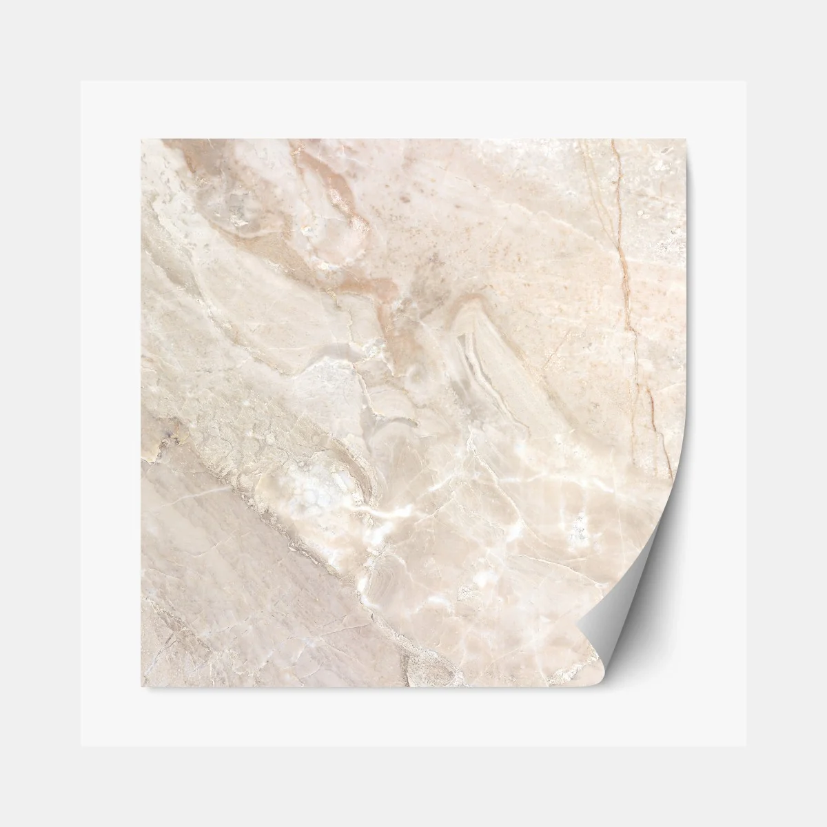 Repositionierbarer Aufkleber beige marmorstruktur – Wallnifity®