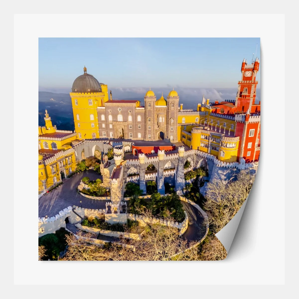Repositionierbarer Aufkleber bunter palast Pena in Sintra – Wallnifity® Repositionierbarer Aufkleber bunter palast Pena in Sintra – Wallnifity®