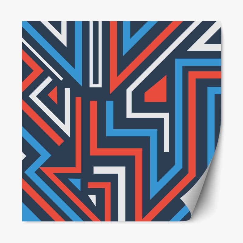 Repositionierbarer Aufkleber surreale retro-collage: traumhafte symbole und erinnerungen – Wallnifity®