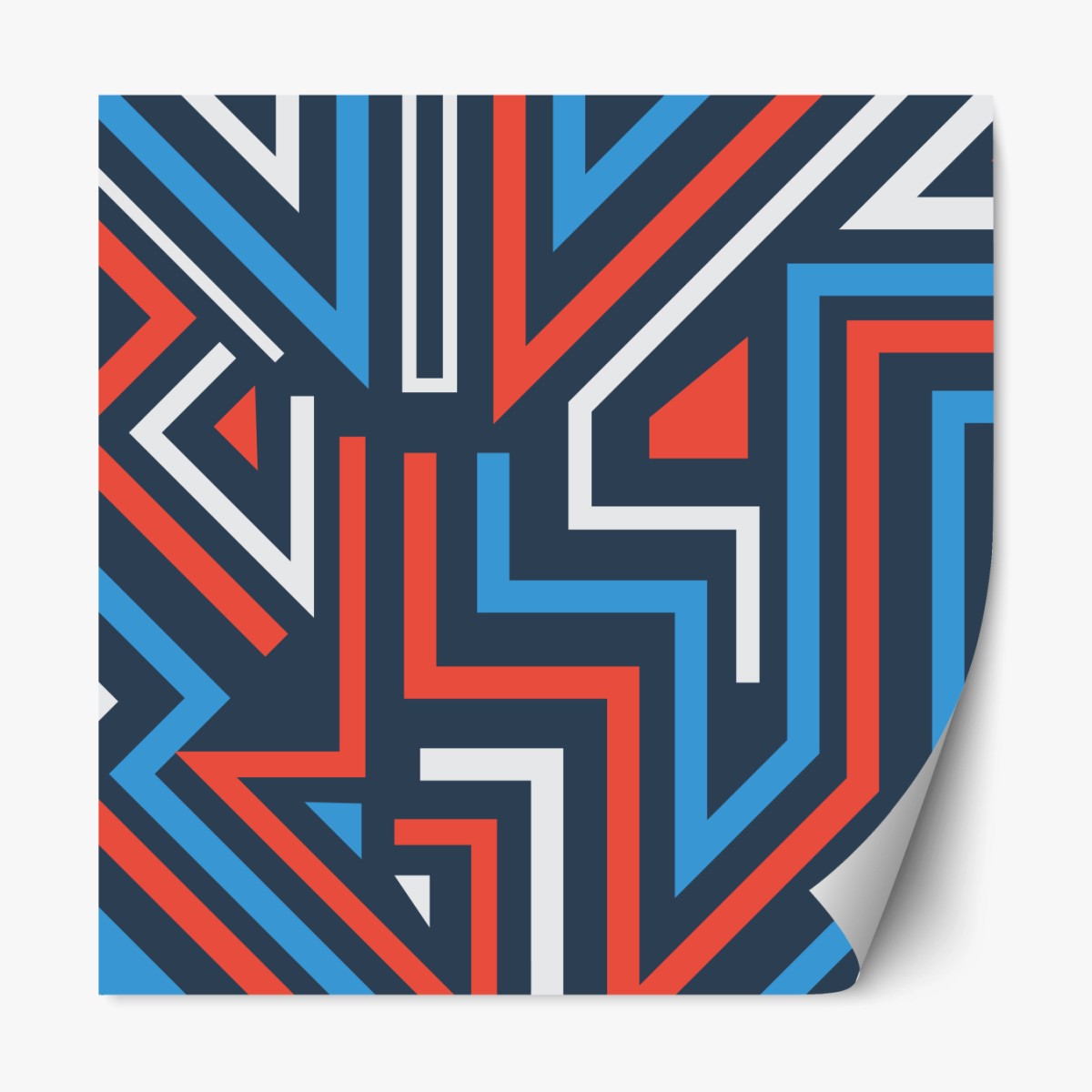 Repositionierbarer Aufkleber fette geometrische linien – Wallnifity® Repositionierbarer Aufkleber fette geometrische linien – Wallnifity®