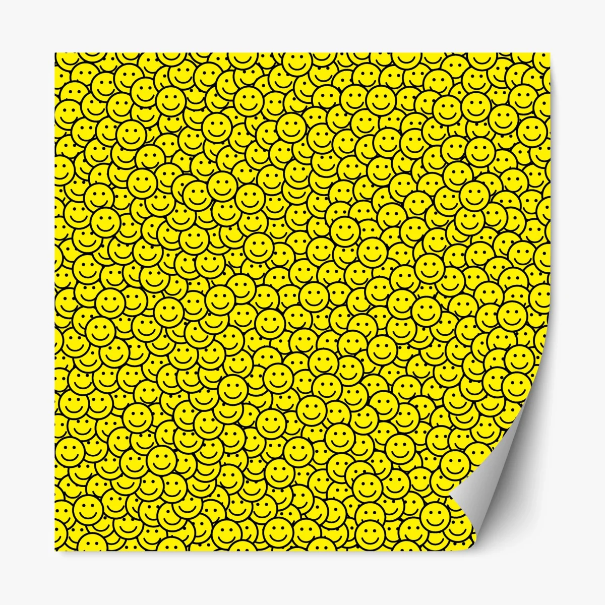 Repositionierbarer Aufkleber fröhliches smiley muster – Wallnifity® Repositionierbarer Aufkleber fröhliches smiley muster – Wallnifity®