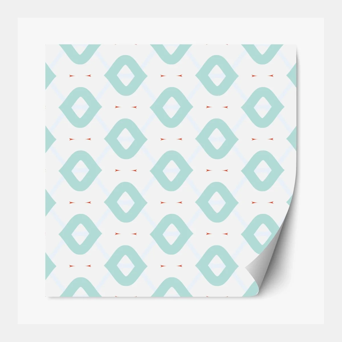 Repositionierbarer Aufkleber türkis geometrisches rautenmuster – Wallnifity® Repositionierbarer Aufkleber türkis geometrisches rautenmuster – Wallnifity®