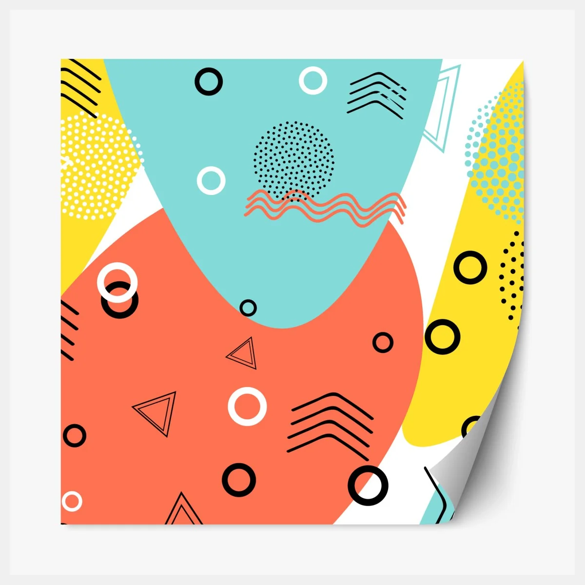 Repositionierbarer Aufkleber farbenfrohes geometrisches muster – Wallnifity® Repositionierbarer Aufkleber farbenfrohes geometrisches muster – Wallnifity®