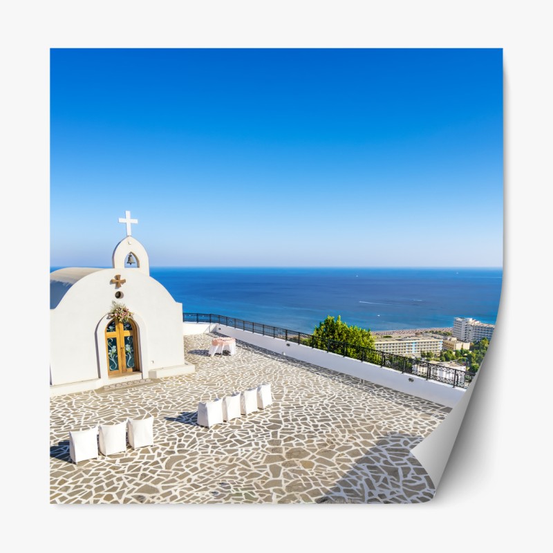 Repositionierbarer Aufkleber tropischer steg in Punta Cana – Wallnifity®