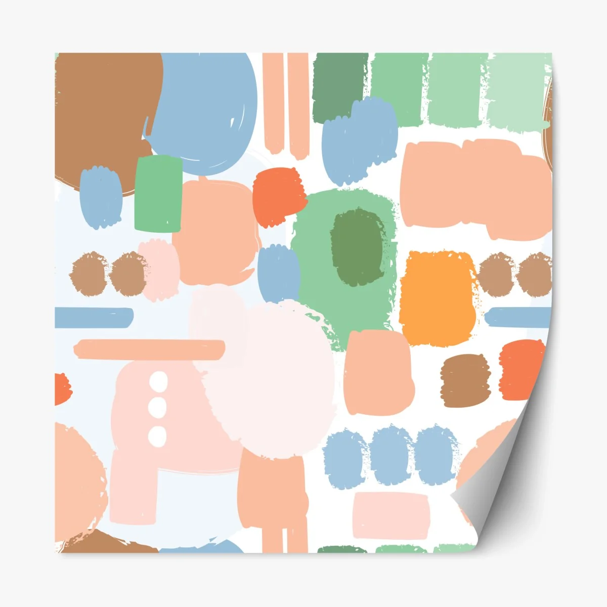 Repositionierbarer Aufkleber pastell pinselstrich muster – Wallnifity® Repositionierbarer Aufkleber pastell pinselstrich muster – Wallnifity®