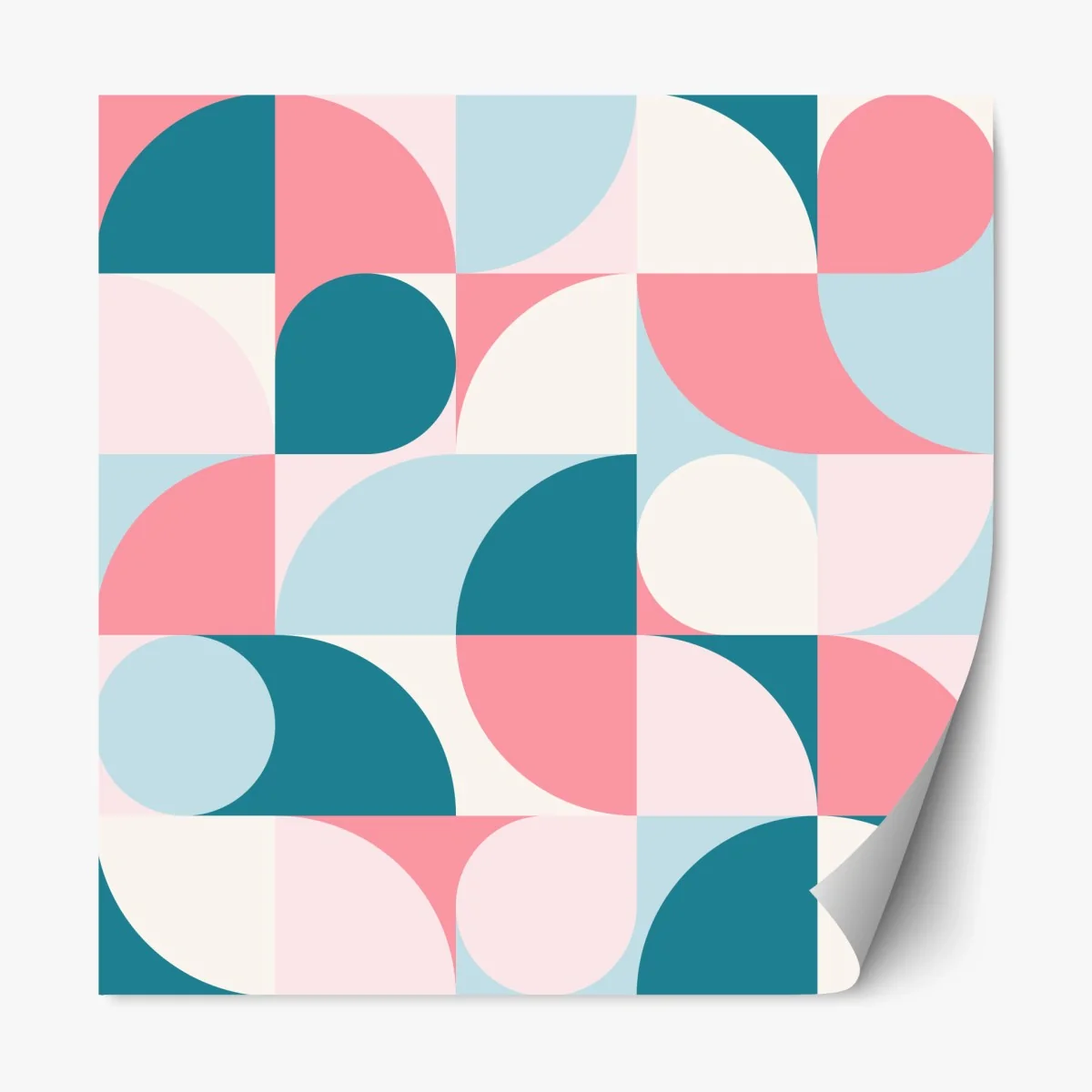 Repositionierbarer Aufkleber pastell geometrische mosaik – Wallnifity® Repositionierbarer Aufkleber pastell geometrische mosaik – Wallnifity®