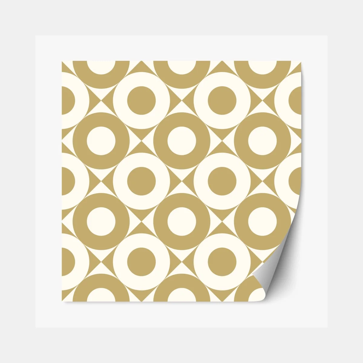 Repositionierbarer Aufkleber goldenes geometrisches kreismuster – Wallnifity® Repositionierbarer Aufkleber goldenes geometrisches kreismuster – Wallnifity®