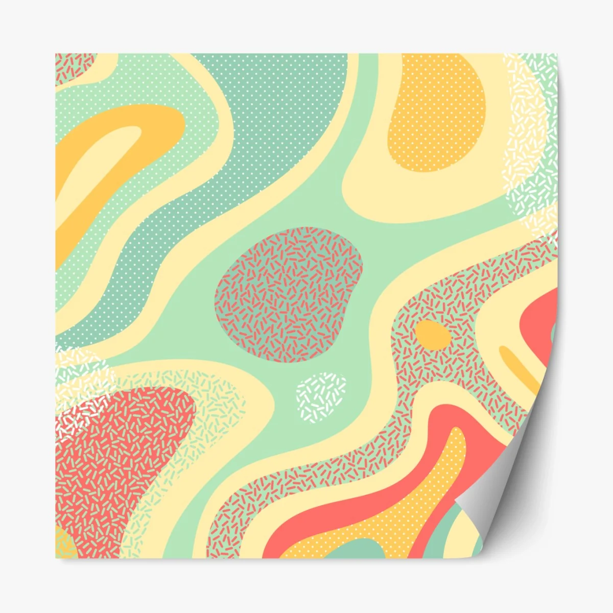 Repositionierbarer Aufkleber pastelliges organisches abstraktes muster – Wallnifity® Repositionierbarer Aufkleber pastelliges organisches abstraktes muster – Wallnifity®