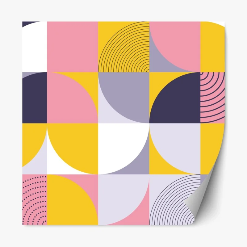 Repositionierbarer Aufkleber tropisches muster mit strelitzie – Wallnifity®