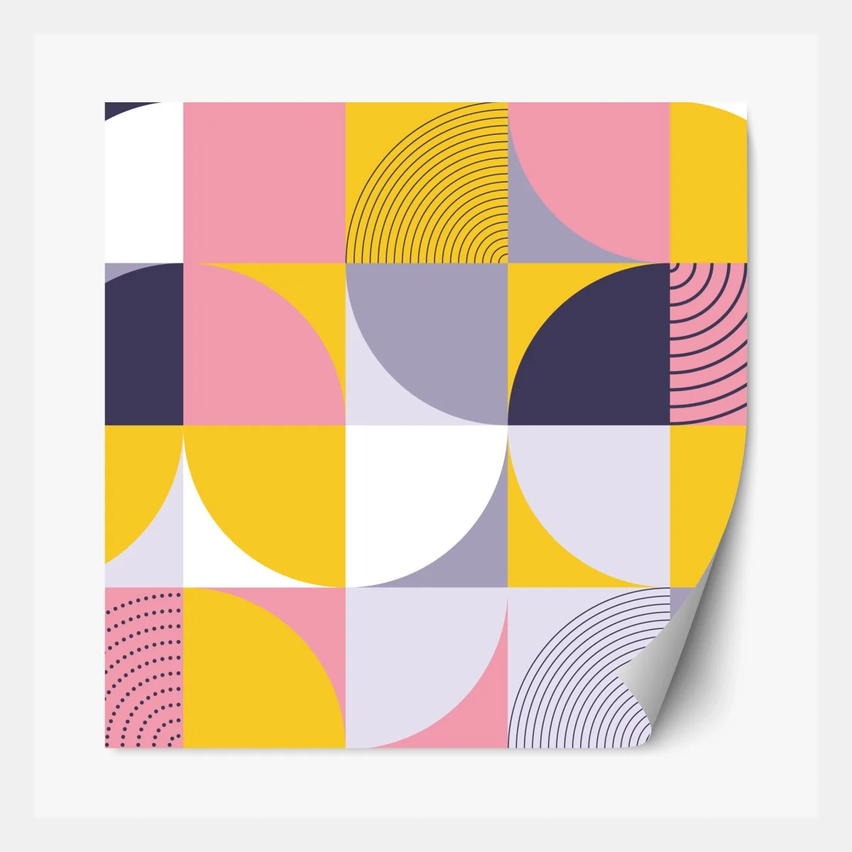 Repositionierbarer Aufkleber pastell geometrisches muster – Wallnifity® Repositionierbarer Aufkleber pastell geometrisches muster – Wallnifity®