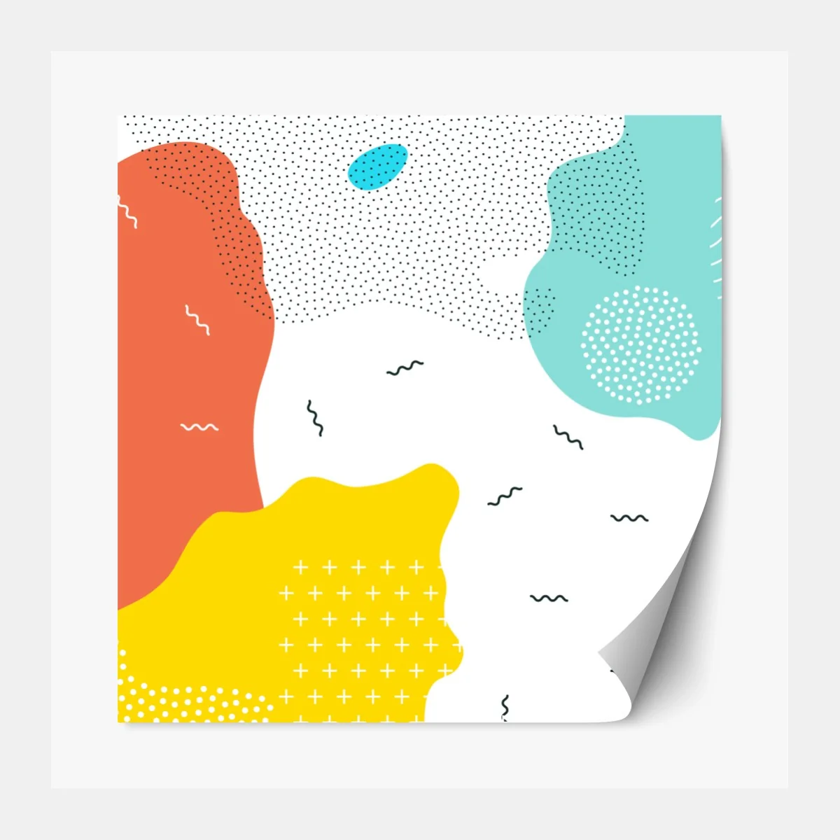 Repositionierbarer Aufkleber verspielte abstrakte formen in lebendigen farben – Wallnifity® Repositionierbarer Aufkleber verspielte abstrakte formen in lebendigen farben – Wallnifity®