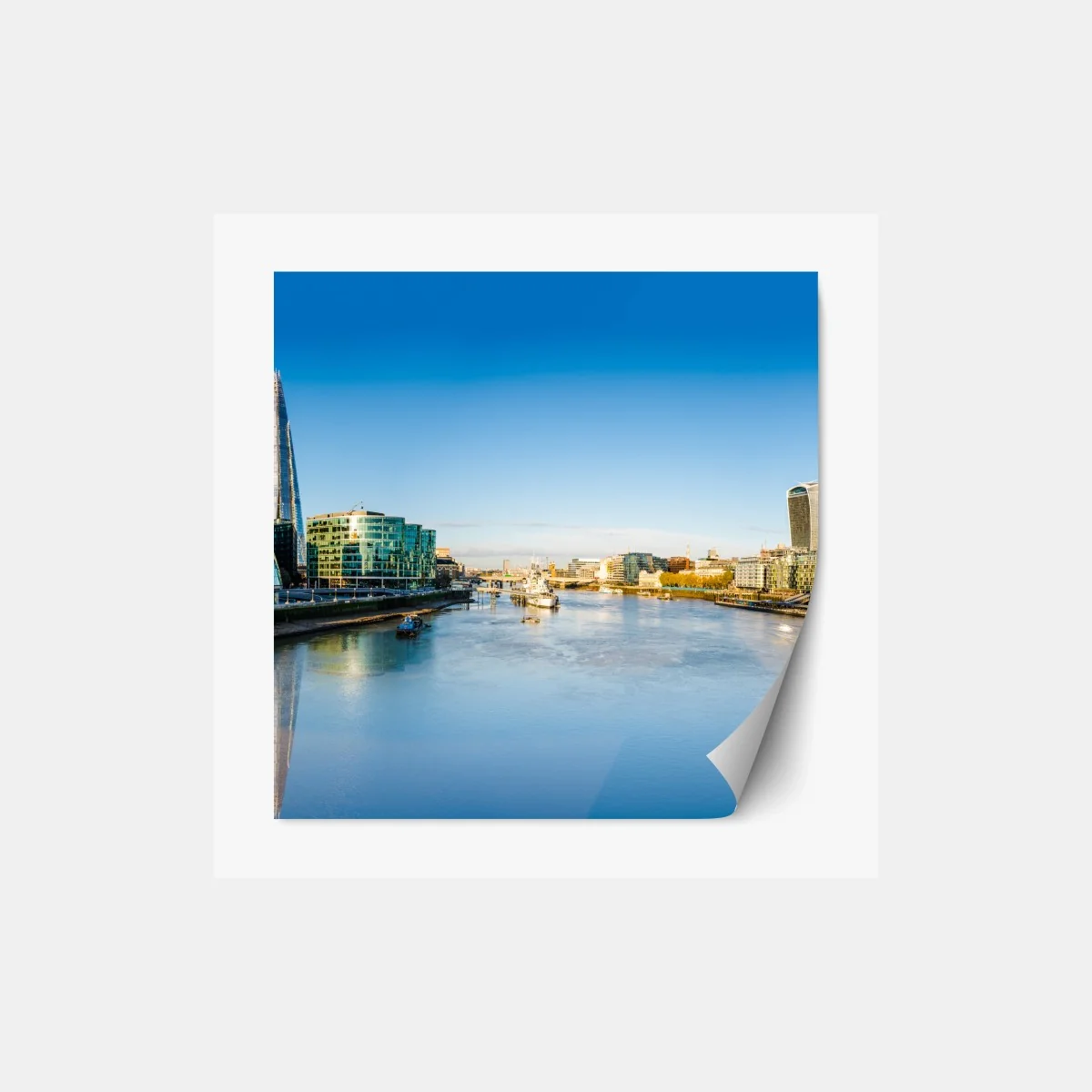 Repositionierbarer Aufkleber London panoramablick über dem fluss – Wallnifity® Repositionierbarer Aufkleber London panoramablick über dem fluss – Wallnifity®