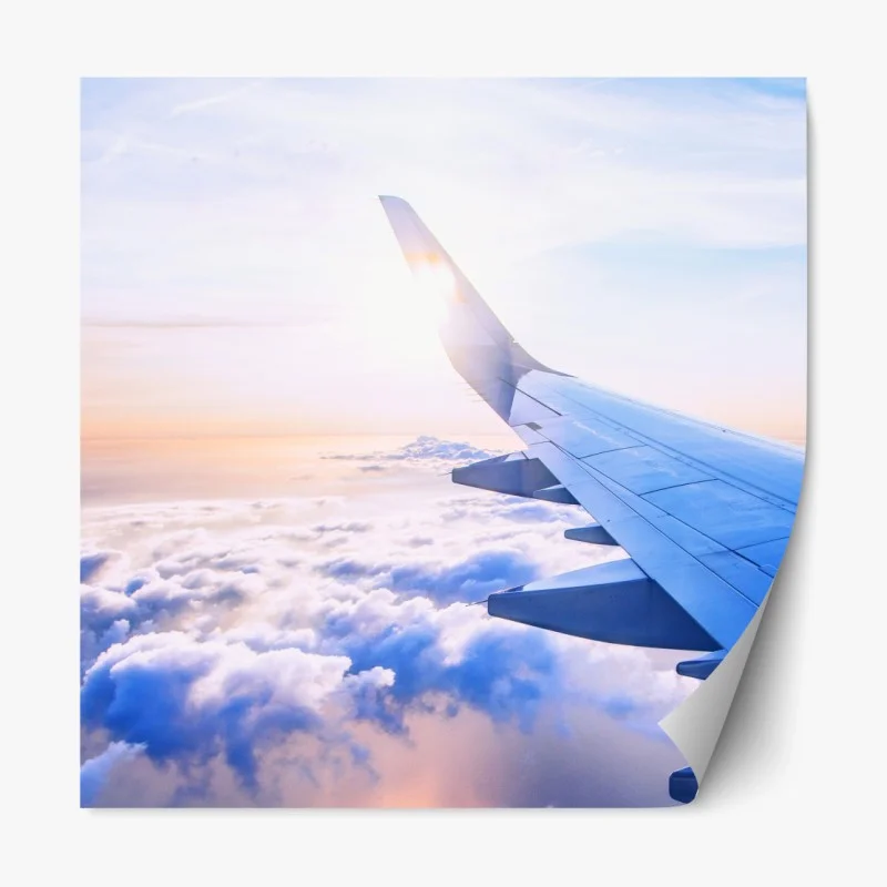 Repositionierbarer Aufkleber über den wolken luftaufnahme