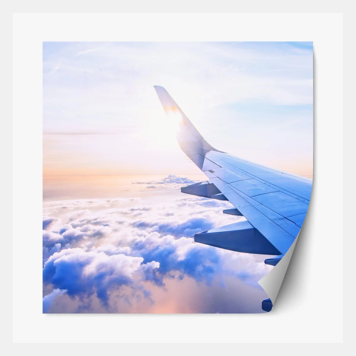 Repositionierbarer Aufkleber über den wolken luftaufnahme – Wallnifity®