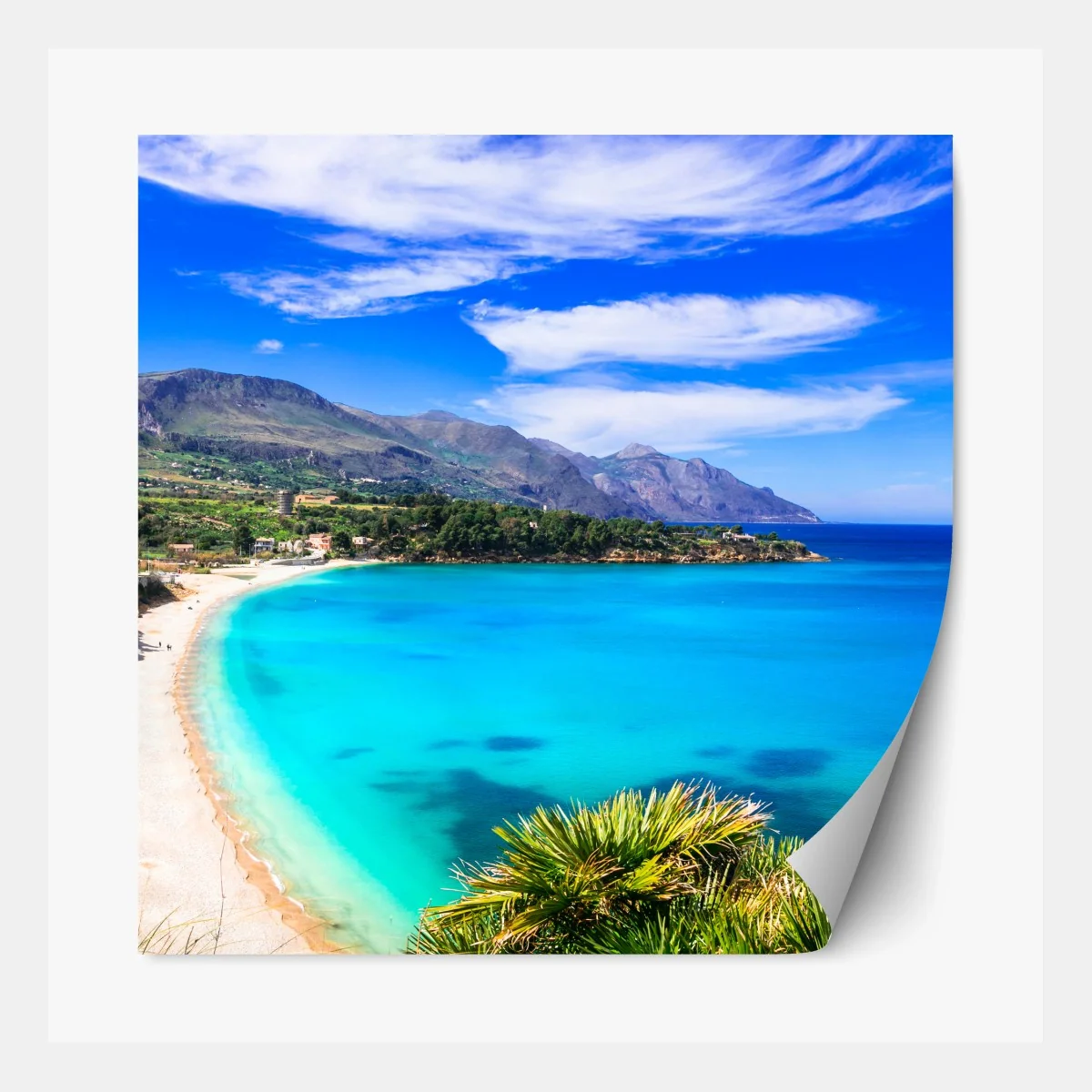 Repositionierbarer Aufkleber türkisstrand küstenlandschaft – Wallnifity® Repositionierbarer Aufkleber türkisstrand küstenlandschaft – Wallnifity®