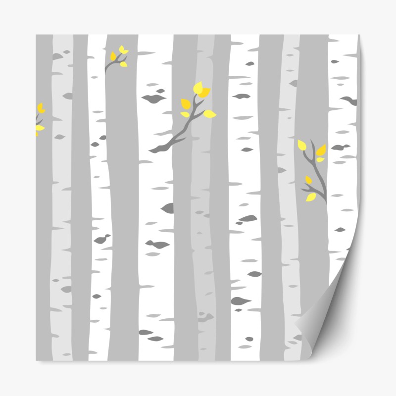 Repositionierbarer Aufkleber üppiger nebliger waldpfad – Wallnifity®